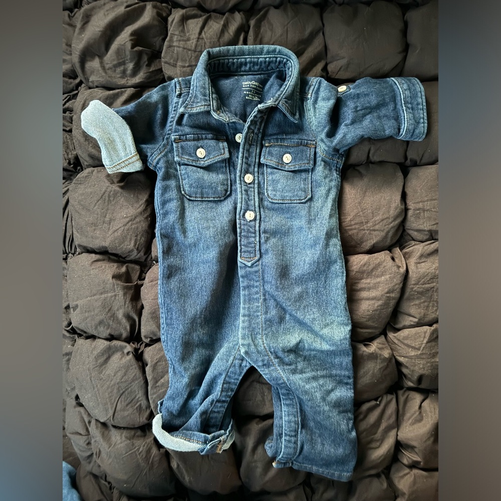 Baby gap jeans jumpsuit romper